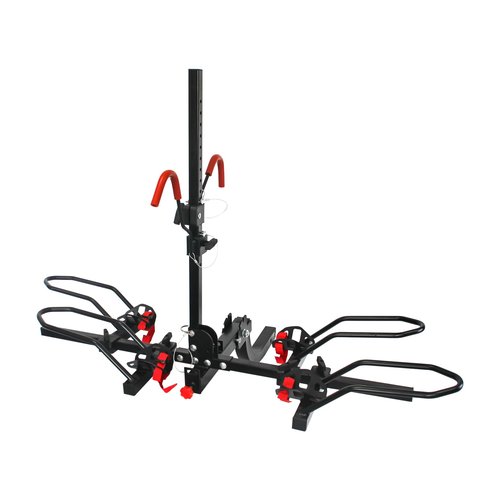 Hitch Bike Rack, 2-Bike Hitch Mount Bike Rack for Standard, Fat Tire and Electric Bicycles, Fits Cars, Trucks, SUVs, and Minivans, Folding Design, 220 lbs Capacity (Bent)