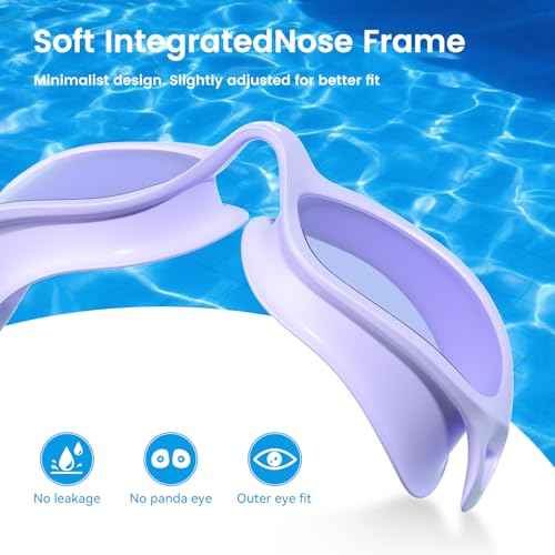 COPOZZ Swim Goggles Adult Women, Swimming Goggles for Women & Men, Anti-Fog No Leaking UV Protection for Adult