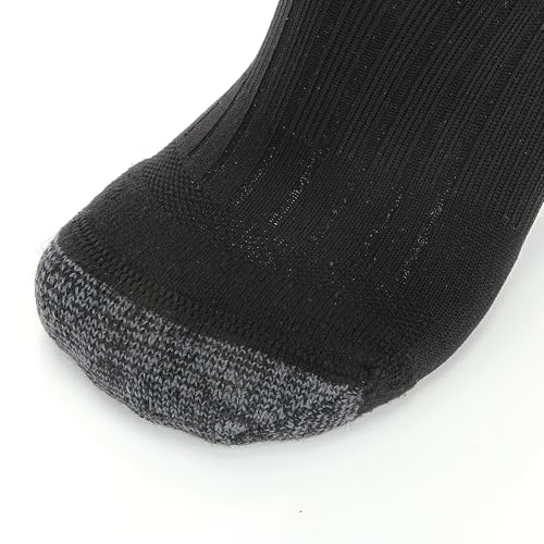 Large Gray Pro Style Hockey Skate Socks with Reinforced Ankle Padding & Moisture-Wicking Material - Howies
