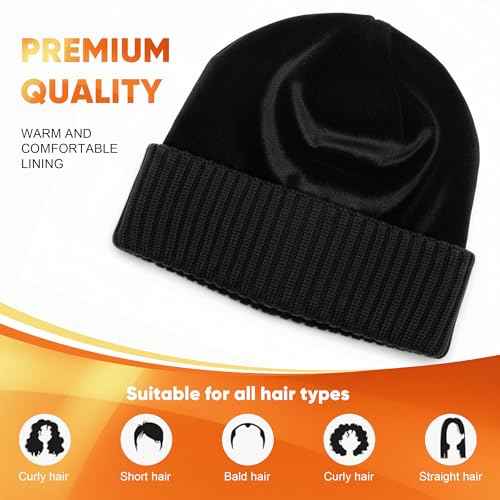 Merino Wool Beanie Hat for Men Women - Thermal Knitted Winter Hat for Large Heads Hiking Running Cap Wrap for Cold Weather