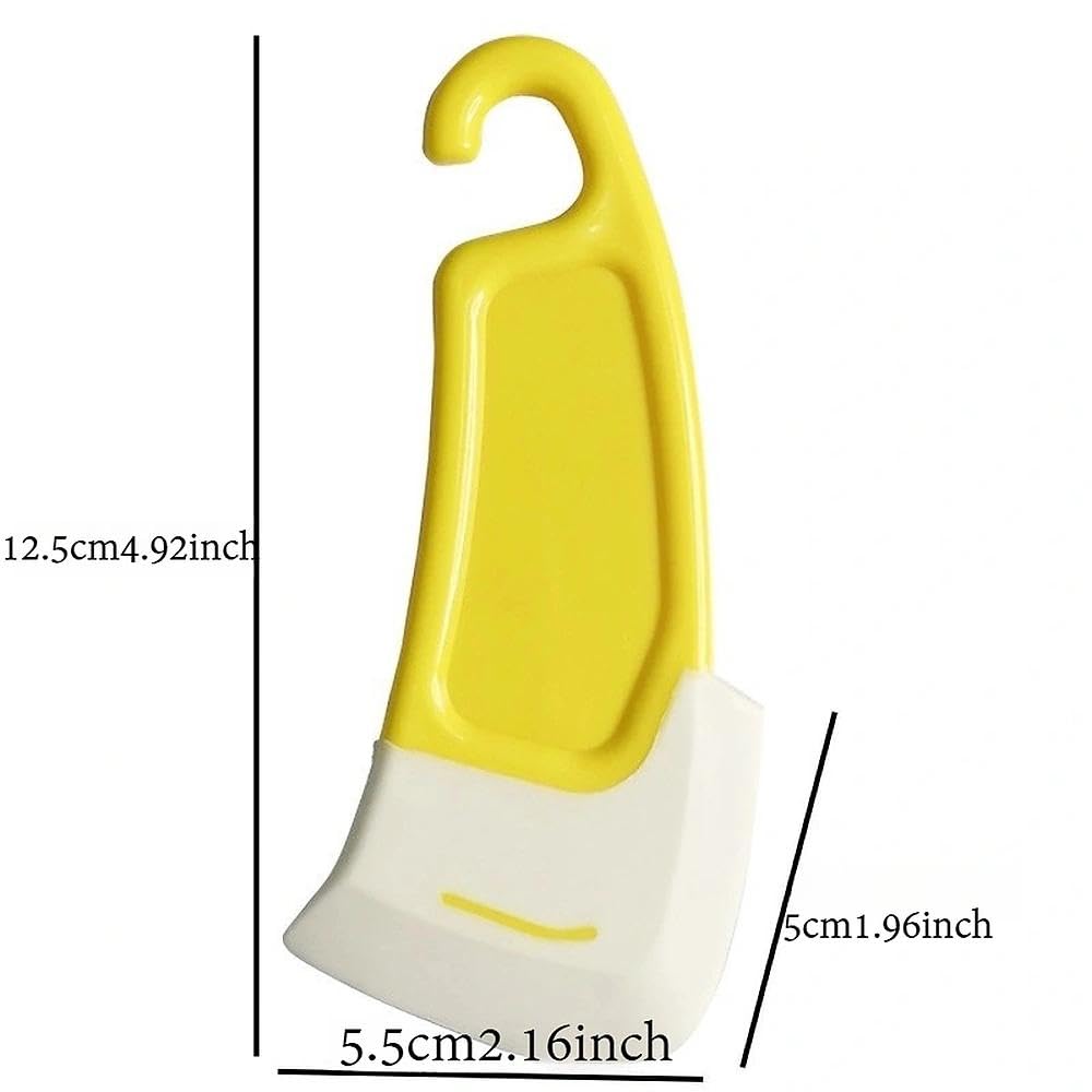 1pc Heat-resistant Silicone Spatula Rubber Kitchen spatula For Baking, Scraping Non-stick cookware, safe and Flexible for Cooking Removes Residue from Pots and Pans Yellow