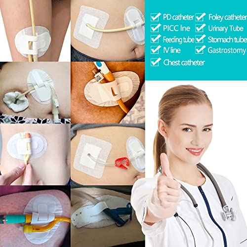 Low Profile Feeding Tube Holder Peg G-Tube Stabilizer Picc Line Peritoneal Dialysis Accessories Catheter Stabilization Device Bandages for Stomach Kids Baby (Pack of 10)
