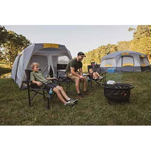 Browning Directors Chair - Outdoor Folding Chairs Made with Durable Fabric and Sturdy Aluminum/Steel Frame, with Extra Tall Seat and Flip-Down Footrest