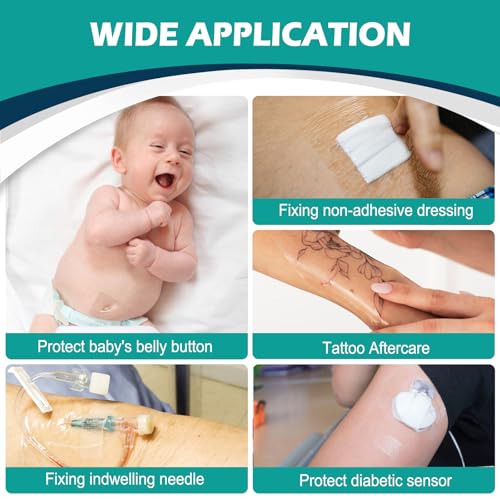100 Pack Waterproof Transparent Wound Dressings 4x4.75 Inches