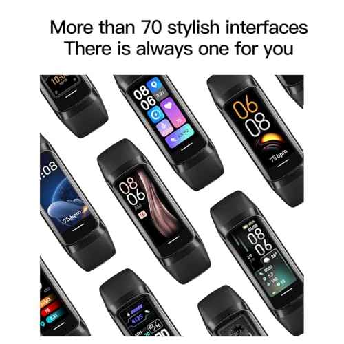 Fitness Tracker Activity Tracker 1.10''AMOLED Touch Color Screen,Smart Watch with 24/7 Blood Oxygen Heart Rate,Sleep Monitor,IP68 Waterproof,Step Counter Health for Women Men (Black)