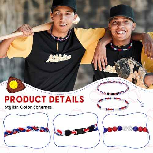 Easy Joy 8'' Baseball Paper Lanterns Sports Team Party Baseball Hanging Lantern Softball Party Decorations 3 Pieces