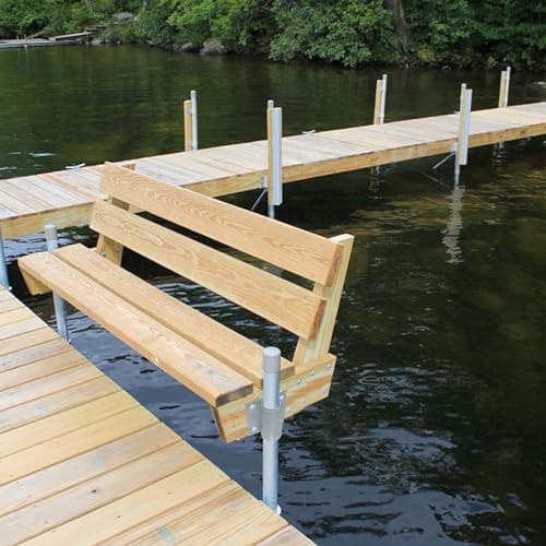4 Pack Galvanized Dock Pipe Leg Holders - Heavy Duty Side Mount Brackets for Watercraft Docking