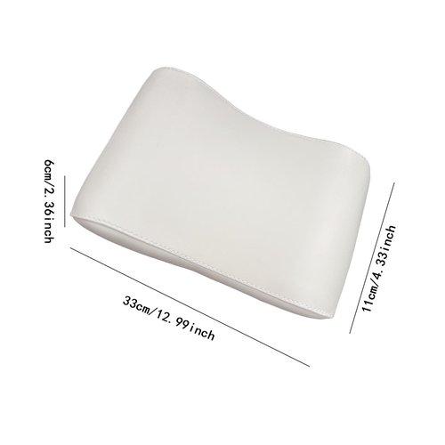Vaveren Pilates Support Pillow Yoga Mat Fitness Waterproof Equipment Pilates Reformer Head and Neck Cushion for Home Use and Gym Use, White
