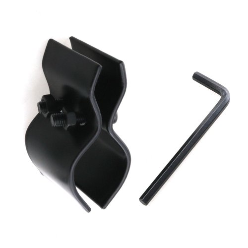 HJGarden Multifunctional Metal Clip Bike Light Stand Flashlight Clamp Steel Clip Plastic Butterfly Clip for Hunting Flashlight Scope Holder Black