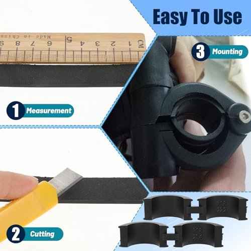 12 Pcs Bicycle Handlebar Rubber Gasket Fits 22.2/25.4 To 31.8 mm und 2 Rubber DIY Gasket, Anti-Vibration Anti-Slip Handlebar Stem Shim Spacer Adapters Bike Stem Spacers for Mountain Road Bikes