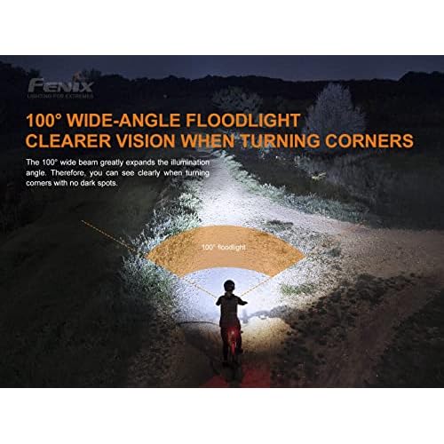Gift Bundle: Fenix BC26R 1600 Lumen Rechargeable Bike Light with BC05R V2.0 Bike Safety Taillight, with Lumentac Organizer