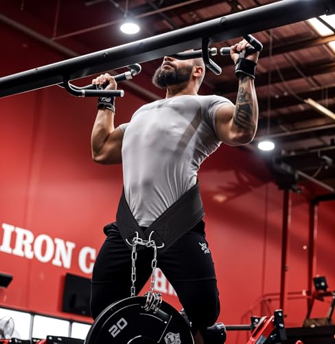 Weighted Dip Belt with Chain for Strength Training Men Women Gym Equipment