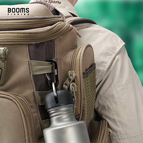 Black Booms Fishing CC1 Multi-Use Aluminum Carabiner Clip 12 Pack - 2 Inch Small Keychain Clips