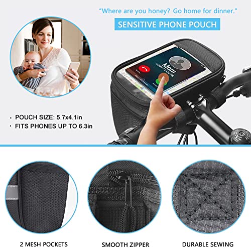Kids Bike Basket with Phone Holder and Cooler - Toddler Girl Boy Cycling Accessory