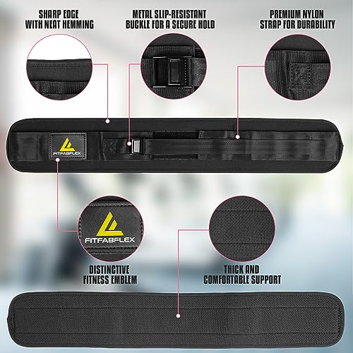 Black Adjustable Hip Thrust Belt for Glute Workouts - Portable Weight Belt