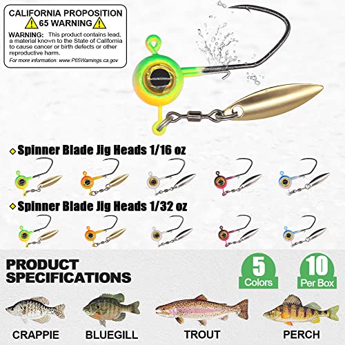 Crappie Minnow Kit - 40 Piece Soft Plastic Baits & Jigheads for Panfish & Crappie Fishing - Variation of THIS listing: CRAPPIE MINNOW 40 pc. KIT COMBO 1