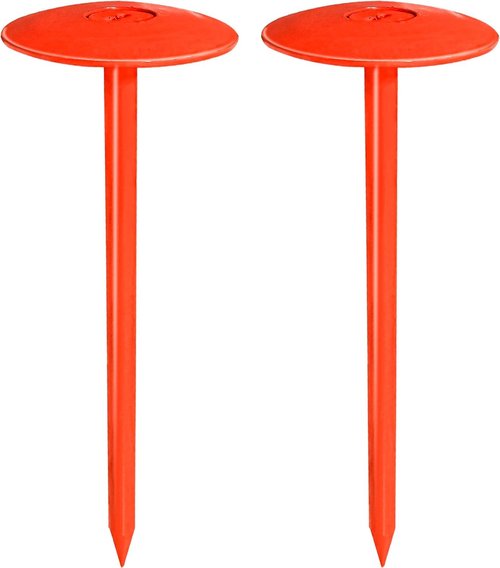 FEBTECH - Septic Tank Marker - 3.5" x 7" - Suitable Property line Markers for Protecting Your Septic Tank and Property Boundary with Solid and Sturdy Survey Stakes - Pack of 2 Pcs