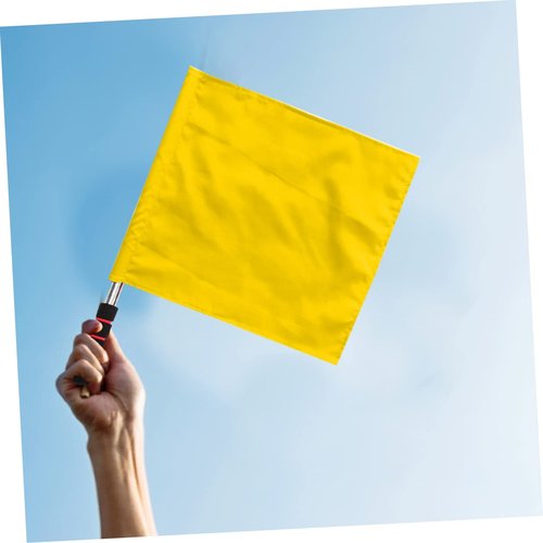 BESPORTBLE 4pcs Signal Flags with Handle Referee Traffic Fan Cheering Flags for Competitions and Events Durable and Comfortable Hand Waving Design