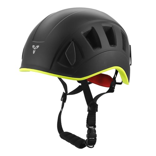 NewDoar Climbing Helmet EN 12492 Certified Half Dome Helmet Ultralight Design with 11 Ventilation Ports & Headlamp Clips for Rock/Ice Climbing, Caving, Rescue Adjustable 57-62cm (Men/Women)-Black