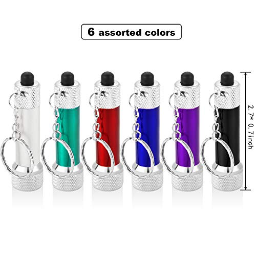 Mini LED Keychain Flashlights Bulk 30 Pack - Portable Aluminum Pocket Lights