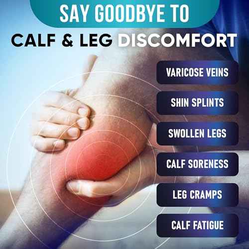 Calf Compression Sleeves for Men and Women - Footless Compression Socks Support for Varicose Vein, Nursing, Pregnancy, Running - PhysFlex Leg Sleeve Brace for Shin Splints, Pain Relief (Pink, Medium)