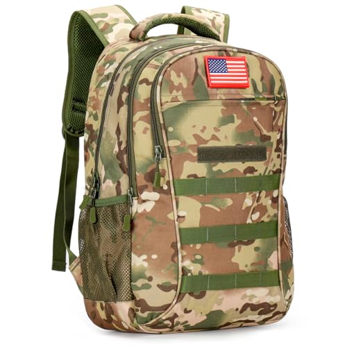 4land Camouflage Backpack for Boys 40L Army Bookbag - A-jun Variation