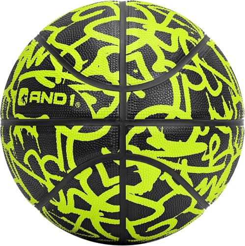 Rubber Basketball 27.5 Inch Indoor Outdoor Game Ready Graffiti Design