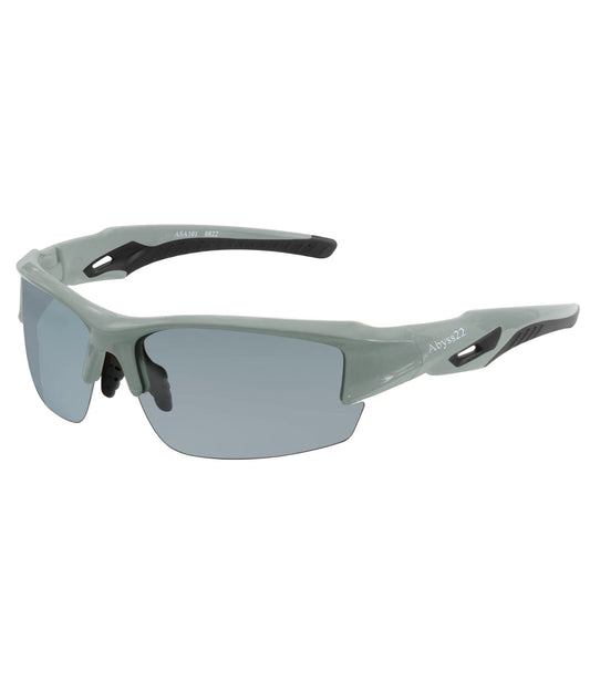 Abyss22 Sports Sunglasses for Men and Women, Adjustable Nose Pads, TR90 Frame, UV Protection, for Golfing, Running, Cycling (Grey)