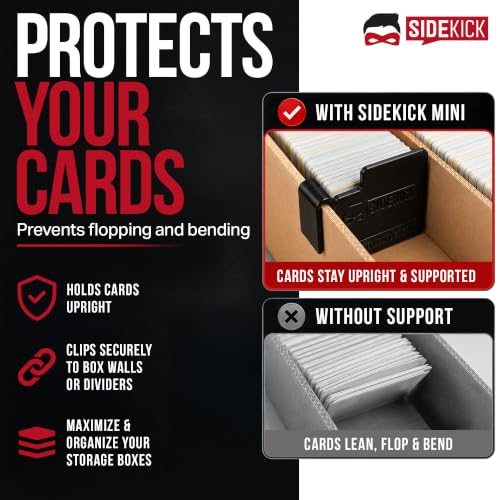 SIDEKICK Mini Trading Card Box Divider Black 5-Pack - Card Support Organizer