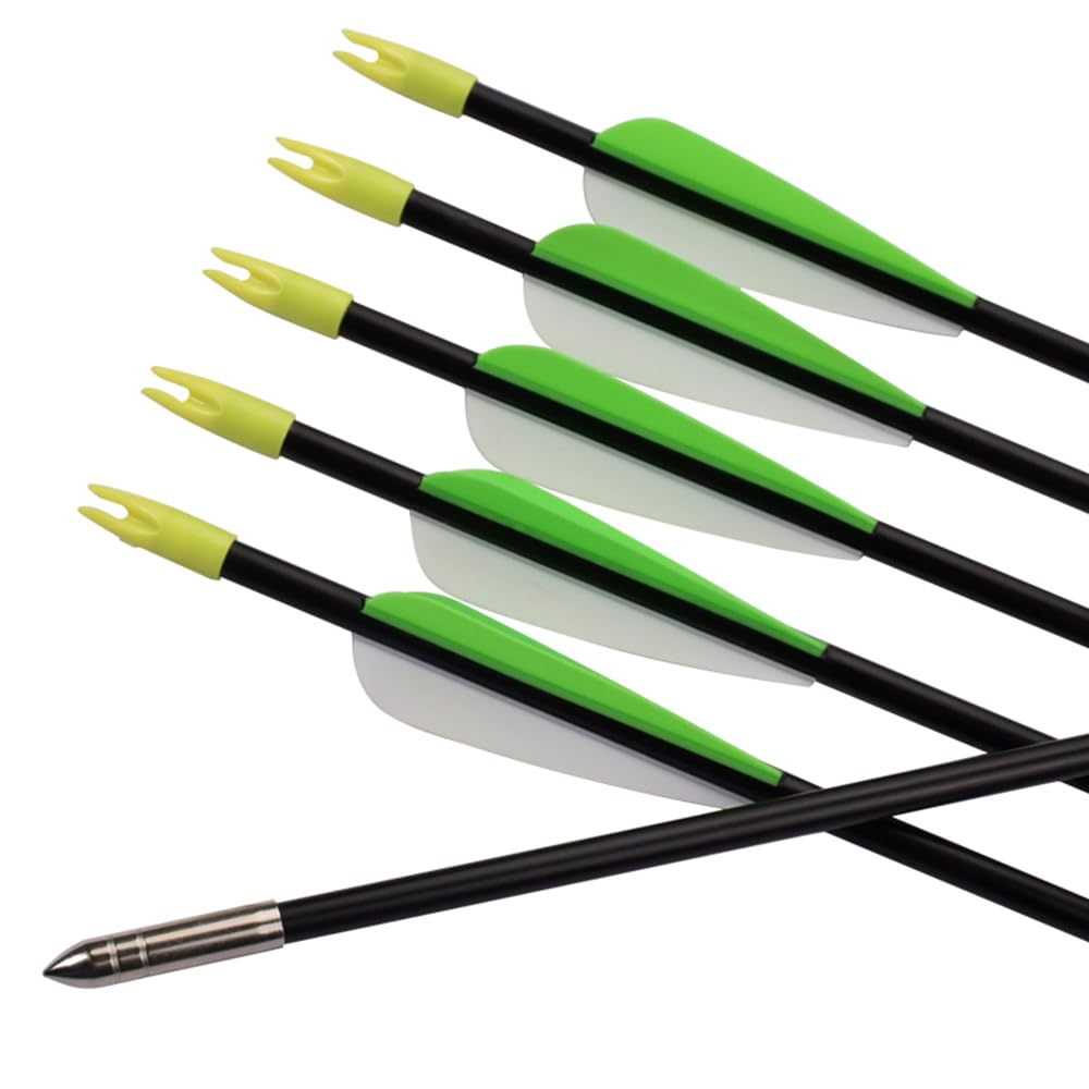 Fiberglass Practice Arrows Archery 26 Inch Target Shooting Safety Recurve Bows Suitable for Youth Woman Beginner 12 PCS