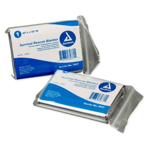 Dynarex Survival Rescue Blanket, 120 Count, 84 Inch x 52 Inch
