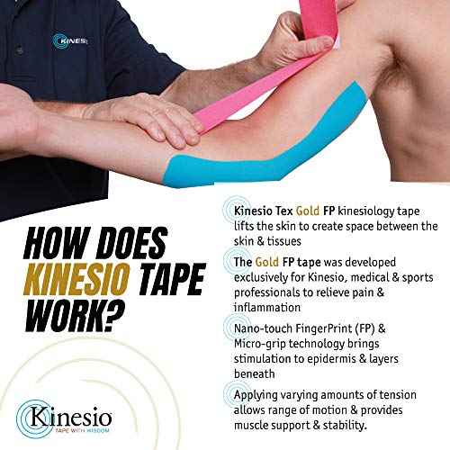 Kinesio Taping - Elastic Therapeutic Athletic Tape Tex Gold FP - Beige ? 2 in. x 16.4 ft - 6 Pack