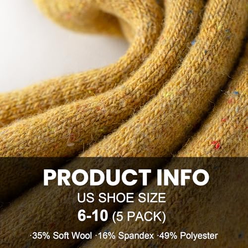 Women’s Wool Socks for Winter - Warm Hiking Crew Boot Socks