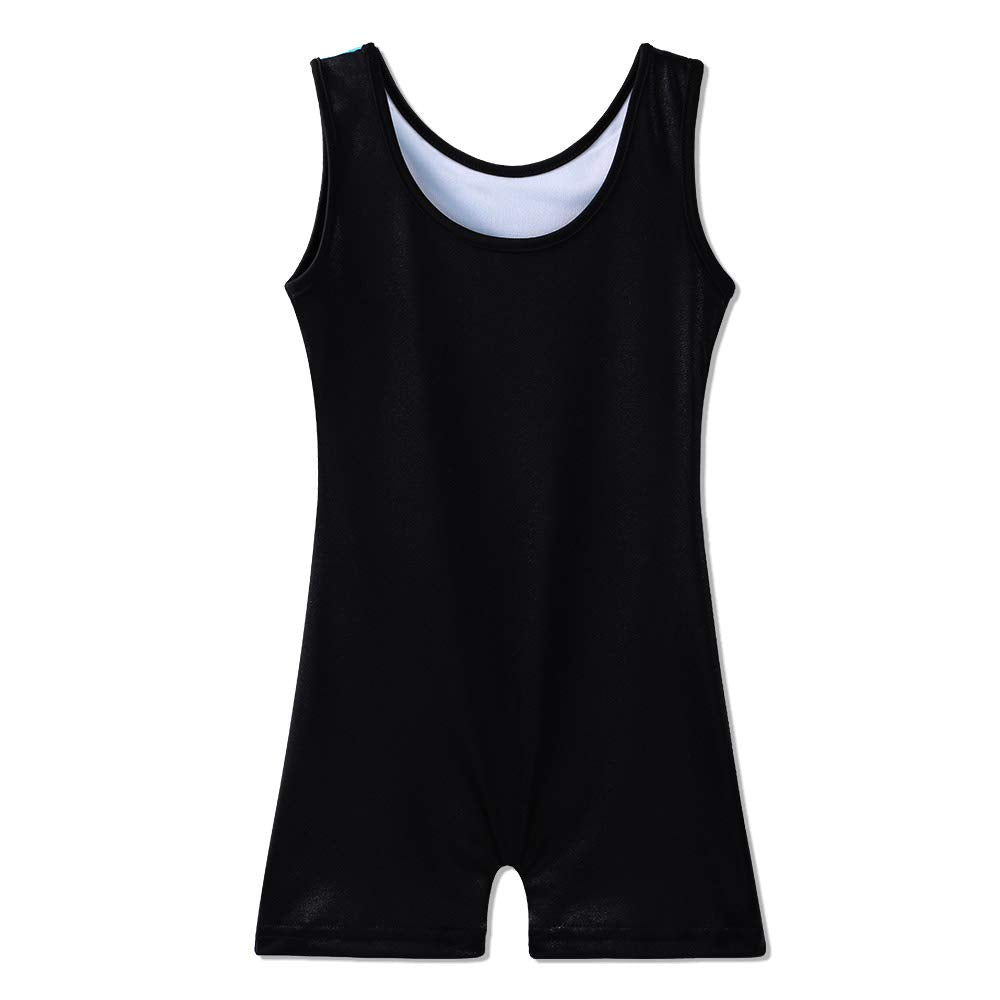 Leotard for Girls Gymnastics Kids Embroidery Tank Biketards with Shorts