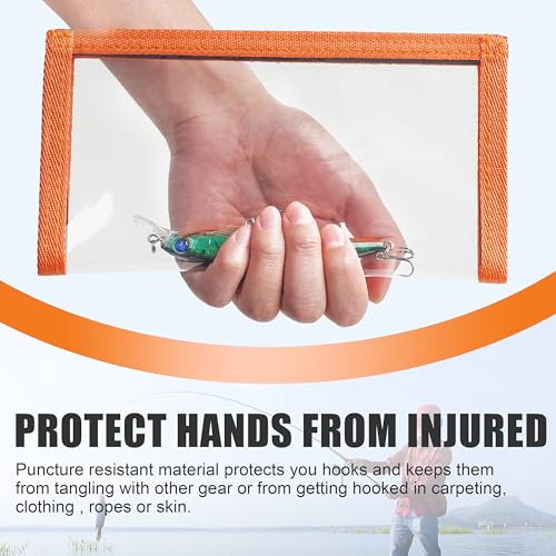 Fishing Lure Wraps Covers - Medium Orange PVC Bait Protector 4 Pack