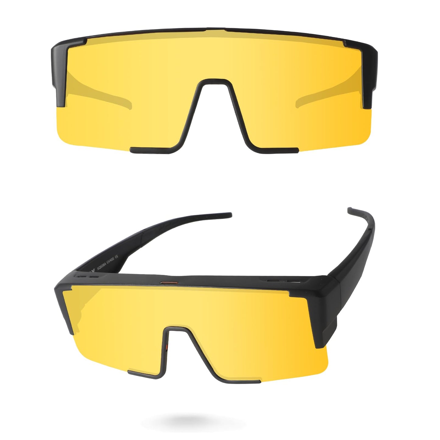 Ukoly Polarized Night Driving/Cycling Glasses For Men Women,Sport Night Vision Glasses Anti Glare HD Lens UV400 Coating