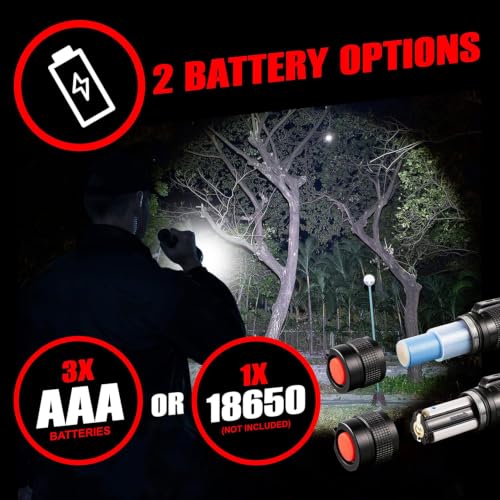 GearLight LED Tactical Flashlight Black - Mini Compact Military-Grade EDC Light
