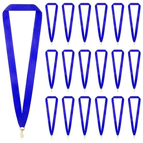 30 Pieces Award Ribbon Medal Ribbons Neck Ribbons for Medals Flat Medal Lanyards Ribbon Lanyard with Snap Clips for Competitions Sports Meeting Party Student Awards