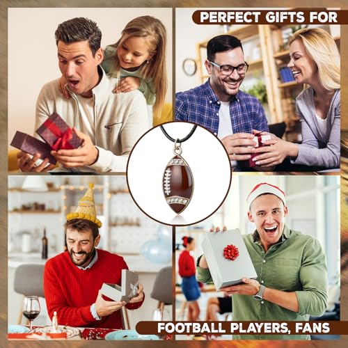 Football Necklaces 36 Pack Team Gift for Athletes Men Women Adjustable Pendant Jewelry