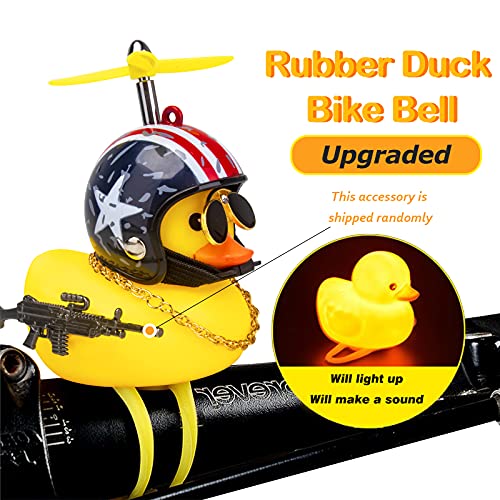 2Pcs Rubber Duck Car & Bicycle Decorations - Squeeze & Fun Dashboard Ornaments