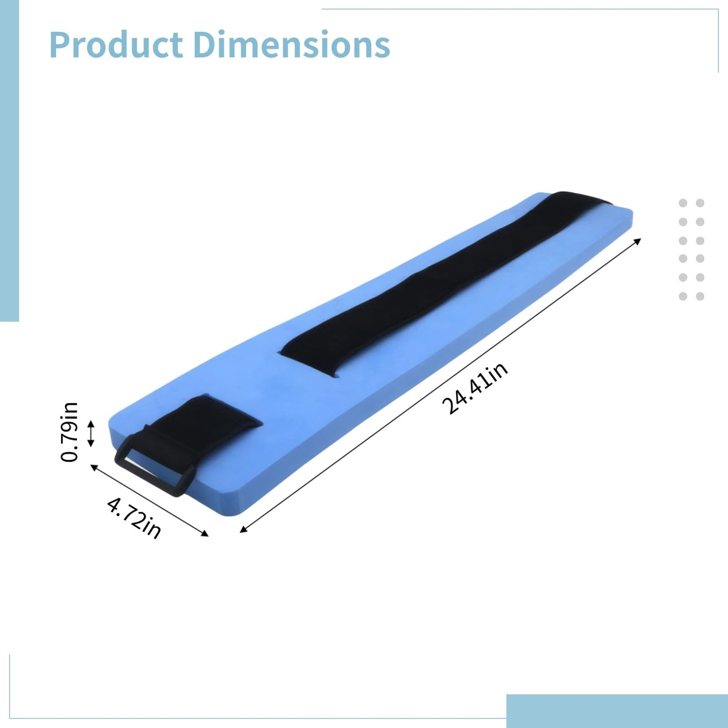 2 Pcs EVA Thickened High Buoyancy Swim Belts for Water Aerobics, Adjustable Swim Weights for Pool Exercise, Blue, Ideal for Swimming and Water Fitness Training