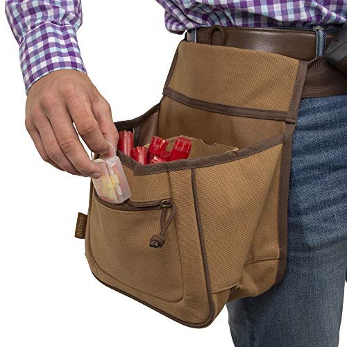 Allen Company Rival Double Compartment Shell Bag & 52" Waist Belt, Tan