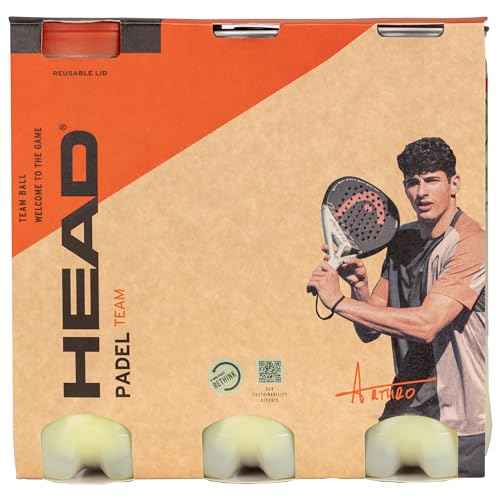 HEAD Tripack of 3 Tubes of 3 Padel Balls, Yellow