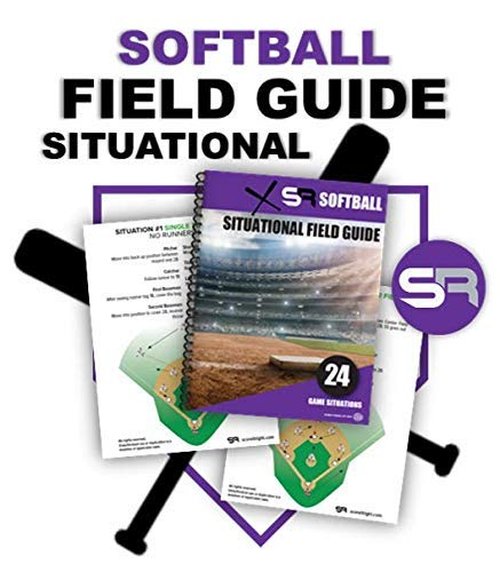 Score It Right Softball Position Sheet, UV Coated Cardstock Paper, 24 Game Situations, 5.25 x 4-Inch