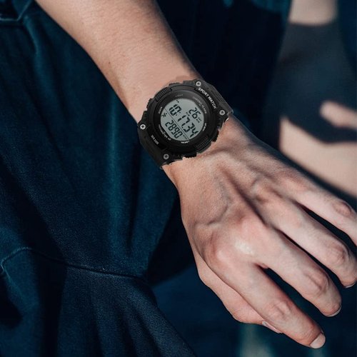 FANMIS Men Pedometer Watches Military Multifunctional 50M Waterproof Digital Outdoor Sports Watch