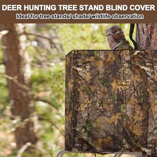 Tree Stand Blind Cover Camo Skirt with 2 Pockets - 142 x 35.5 Inches