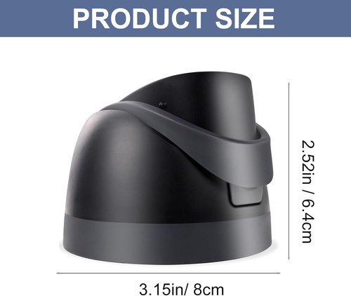 Renyqatt Replacement Lid for Owala Freesip, Compatible with Owala Cup 16oz 24oz 32oz 40oz, One Button Water Bottle Top Lid Replacement Accessory, Leakproof, BPA-Free (Black)