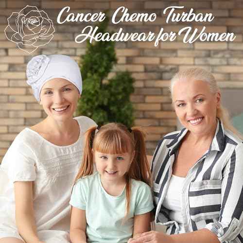 JenPen 4 Pcs Cotton Chemo Turban Headwear for Women Soft Cancer Head Scarf Hats Elastic Covers Wraps for Women's Hair