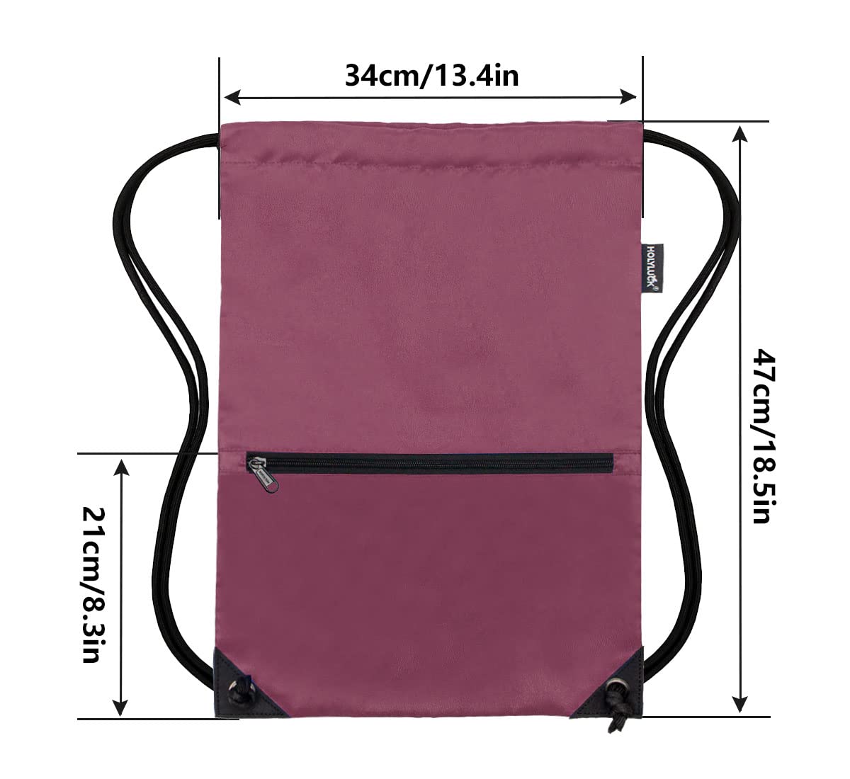 HOLYLUCK Drawstring Backpack Bag Sport Gym Sackpack (burgundy)