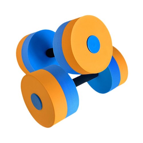 Colaxi Aquatic Exercise Dumbbells EVA Water Float Dumbbell Portable Swim Weights Pool Fitness Professional Water Aerobic Workouts, Orange Blue